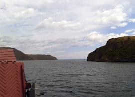 Olkhon Gate Strait, the view from the ferry